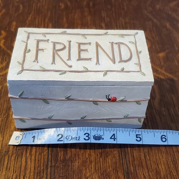 "Friends" Trinket Keepsake Gift Box by Tim Coffey for Demdaco - Picture 7 of 9